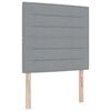 vidaXL Boxspringbett mit Matratze Hellgrau 80 x 200 cm Stoff
