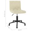 vidaXL Esszimmerst&uuml;hle 2 Stk. Drehbar Creme Samt