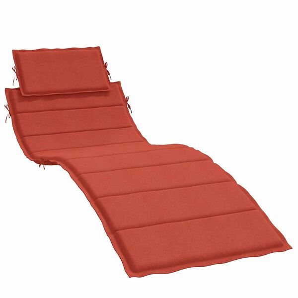 vidaXL Sonnenliegen-Auflage Melange Rot 186x58x4 cm Stoff