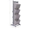 vidaXL 4-stufiges Korbregal Dunkelgrau 35 x 35 x 125 cm Holz