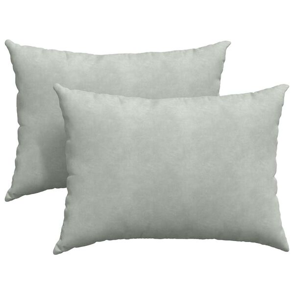 vidaXL Sofakissen 2 St&uuml;ck Hellgrau 70 x 50 cm Cordstoff