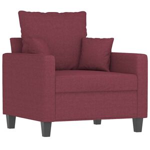 vidaXL Sessel Weinrot 60 cm Stoff