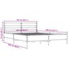 vidaXL Bettgestell R&auml;uchereiche 160x200 cm Holzwerkstoff und Metall