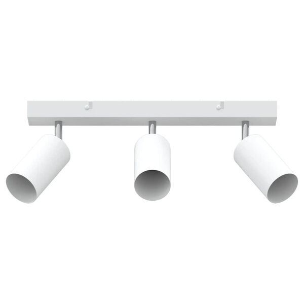 vidaXL Deckenstrahler mit Strahlern Wei&szlig; 38 x 5,5 x 16,5 cm Metall