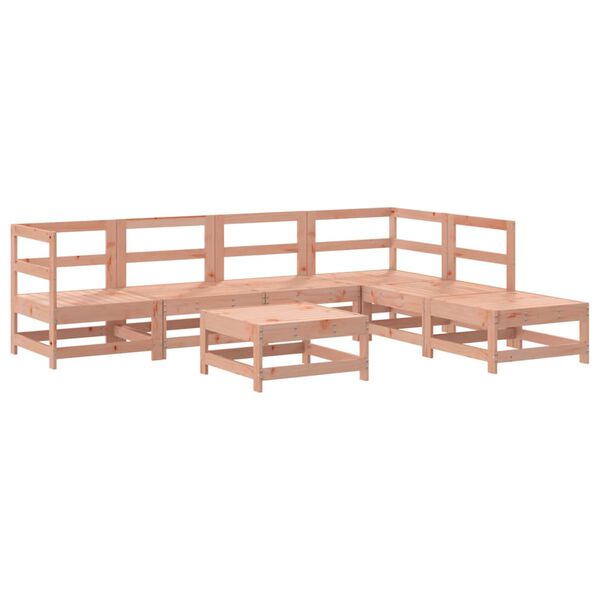 vidaXL 7-tlg. Garten-Lounge-Set mit Kissen Massivholz Douglasie