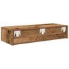 vidaXL Wandregal mit Schubladen Altholz-Optik 80x33x17cm Holzwerkstoff