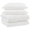 vidaXL Winterbettdecke mit Kissen 3 pcs Wei&szlig; Mikrofaser