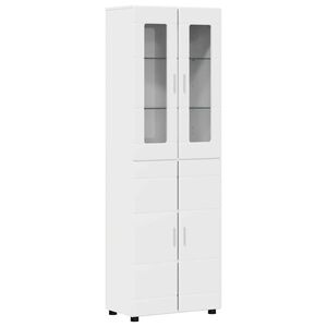 vidaXL Highboard FLORIN 60 x 35 x 182 cm Hochglanz Wei&szlig; Holzwerkstoff