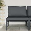 vidaXL Gartenm&ouml;bel mit Kissen Anthrazit 80 x 80 x 71 cm Stahl