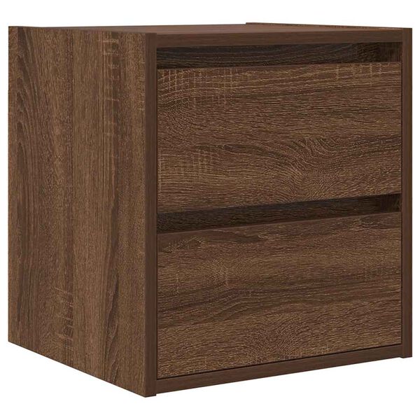 vidaXL Wand-Nachttisch Braun Eichen-Optik 38x34x40 cm