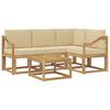 vidaXL Outdoor-Sofagarnitur 5 stk. Wei&szlig; und Beige