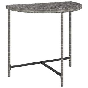 vidaXL Gartentisch Grau 80x50x75 cm Poly Rattan