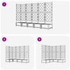 vidaXL Garten-Pflanzgef&auml;&szlig; 5 pcs Wei&szlig; 120 x 120 x 125,5 cm Stahl