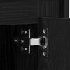 vidaXL Sideboard Schwarz Eichen-Optik 80 x 40 x 75 cm Holzwerkstoff