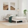 vidaXL Bettrahmen mit Kopfteil Wei&szlig; 90 x 200 cm Massives Kiefernholz