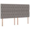 vidaXL Aufbewahrungsbett mit Matratze Taupe 200 x 200 cm Kunstleder