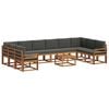 vidaXL Outdoor-Sofagarnitur 11 stk. Natur und Anthrazit