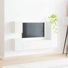 vidaXL TV-Schrankset Wandmontiert 4 pcs Wei&szlig; Holzwerkstoff