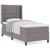 vidaXL Boxspringbett mit Matratze mit Kopfteil Taupe 90 x 190 cm Stoff