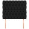 vidaXL Kopfteil Schwarz 100 x 7 x 118/128 cm Stoff
