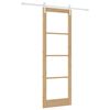 vidaXL Schiebet&uuml;r ORKDAL Natur 78 x 232 cm Massivholz Kiefer und Glas
