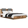 vidaXL Bettgestell mit Kopfteil Altholz 150 x 200 cm Holzwerkstoff