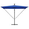 vidaXL Sonnenschirm mit LED-Lichtleisten Azurblau 294 x 200 x 270 cm