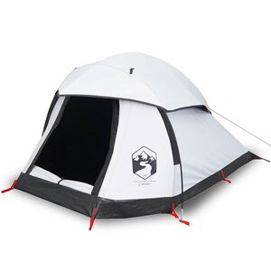 vidaXL Kuppel-Campingzelt 1 Person Wei&szlig; Verdunkelt Wasserdicht
