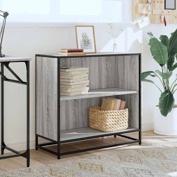 vidaXL B&uuml;cherschrank Grau Sonoma 80,5x35x76 cm Holzwerkstoff