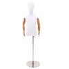 vidaXL Verstellbares 120-150 cm Mannequin mit Basis Unisex PP Wei&szlig;