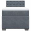 vidaXL Boxspringbett mit Matratze Dunkelgrau 100x200 cm Samt