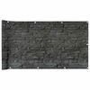 vidaXL Balkon-Sichtschutz Steinoptik Grau 600x120 cm PVC