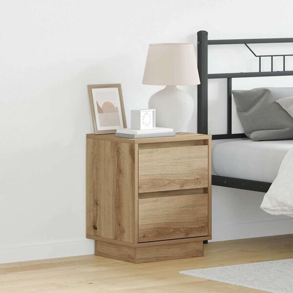 vidaXL Nachttisch 2 pcs Artisan-Eiche 39 x 34,5 x 50 cm Holzwerkstoff
