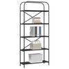 vidaXL B&uuml;cherregal Schwarz Eichen-Optik 80 x 30 x 183 cm Holzwerkstoff