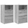 vidaXL Nachttische 2 Stk. Sonoma-Grau 40 x 30 x 467 cm Holzwerkstoff