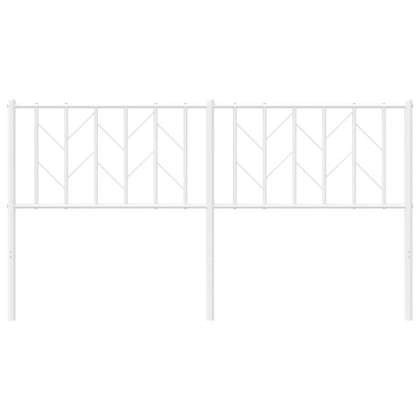 vidaXL Ersatz-Kopfteil Metall Wei&szlig; 160 cm