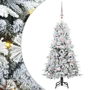 vidaXL K&uuml;nstlicher klappbarer Weihnachtsbaum Wei&szlig; 120 cm PE und PVC