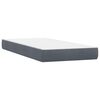 vidaXL Boxspringbett mit Matratzen Dunkelgrau 200x210 cm Samt