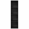 vidaXL B&uuml;cherregal Schwarz Eichen-Optik 40 x 30 x 152 cm Holzwerkstoff