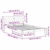 vidaXL Bettgestell Braun und Schwarz 120 x 190 cm Massivholz Kiefer