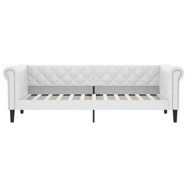 vidaXL Tagesbett Wei&szlig; 90x200 cm Kunstleder