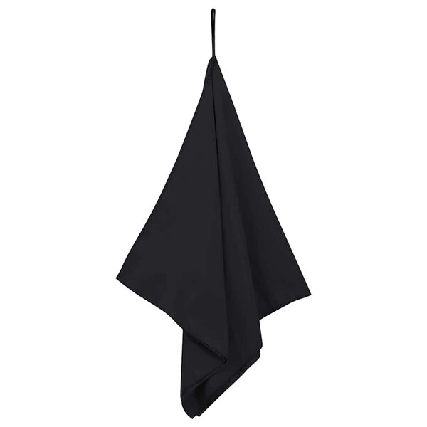 vidaXL Sporthandt&uuml;cher 2 pcs Schwarz 100 x 50 cm