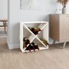 vidaXL Weinregal Wei&szlig; 62x25x62 cm Massivholz Kiefer