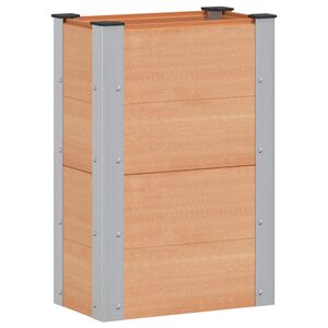 vidaXL Hochbeet Braun 50 x 30 x 72 cm WPC und Aluminium