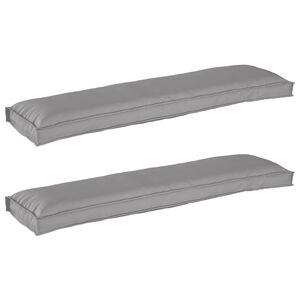 vidaXL Palettenkissenset 2 pcs Grau 150 x 40 x 8 cm Oxford-Stoff