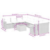 vidaXL 9-tlg. Garten-Sofagarnitur mit Kissen Beige Poly Rattan