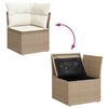 vidaXL Garten-Sofa-Set 9 pcs Beige und Creme 90 x 55 x 71 cm