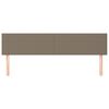 vidaXL Kopfteile 2 Stk. Taupe 90x5x78/88 cm Stoff