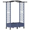 vidaXL Hochbeet mit Rankgitter und Dach Grau 124 x 40 x 129 cm PP