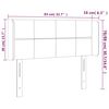 vidaXL LED Kopfteil Dunkelgrau 83x16x78/88 cm Stoff